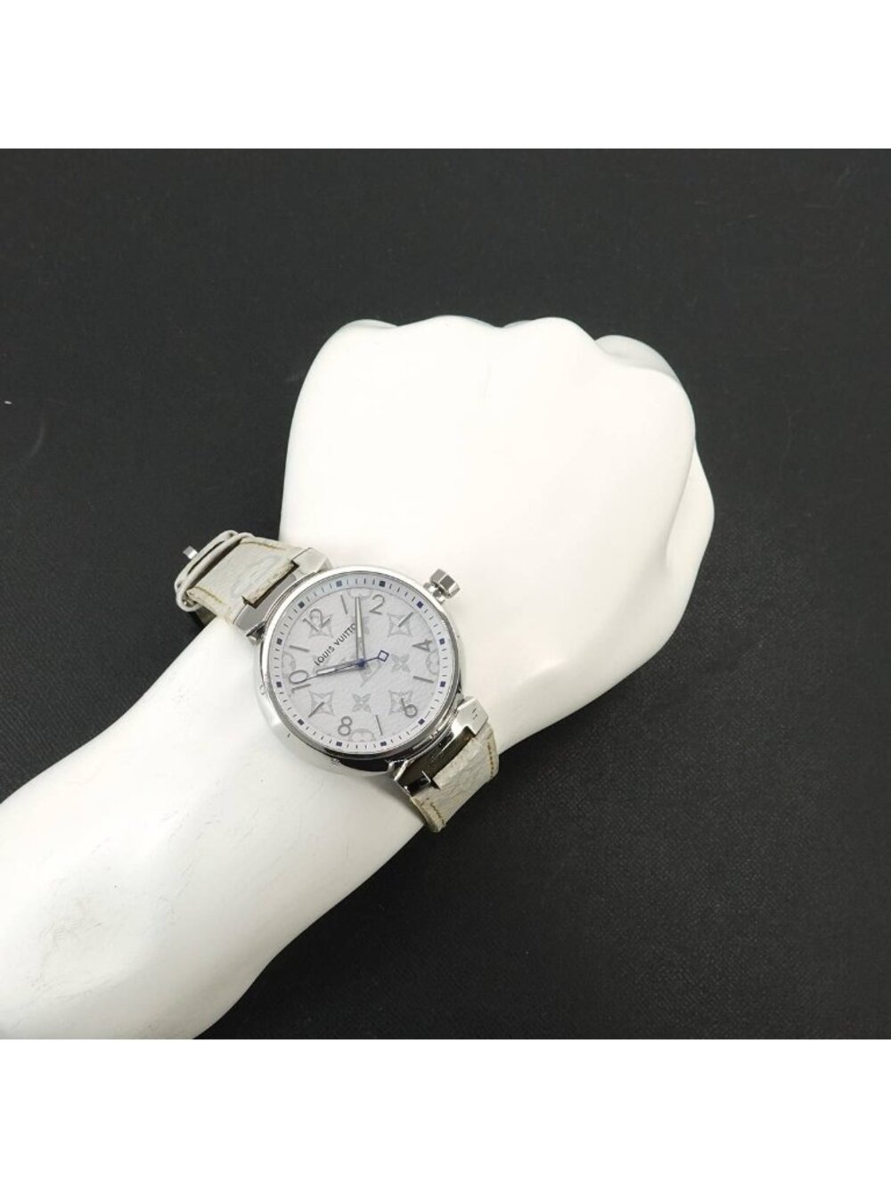 Louis Vuitton Tambour GM Monogram White Watch Quartz - Picture 3 of 6